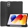 YRH Custodia per Redmi Pad 2 Pro con portapenne 12.1 pollici 2025, cover posteriore in TPU per tablet Xiaomi Redmi Pad 2 Pro 5G (nero)