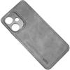 Kepuch Silklike Cover per Redmi 13C 5G/13R - Custodia Case Piastra Metallica Incorporata per Redmi 13C 5G/13R - Grigio