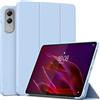 MGUEIAO Cover Compatibile con Lenovo Yoga Tab 11.1 2025, Custodia in Pelle PU Ultrasottile con Supporto Trifold, Retro in TPU Morbido, Antiurto - Light Blue