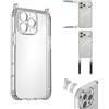 Generic XDcase - Custodia per cellulare Candy fai da te staccabile con foro per cordino antiurto per iPhone 16 Pro (trasparente)