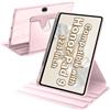 A-BEAUTY Custodia Rotante Compatibile con Honor Pad 9 12,1 pollici 2023 con Portapenne, Custodia Sottile Traslucida Rotante per Honor Pad 9, Rosa