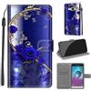 TOMYOU Cover per Samsung Galaxy J3 2016, rosa blu | Antiurto Protettiva Portafoglio, Slot per Schede, Magnetica, Custodia in Pelle PU, Libro Flip,Funzione Stand