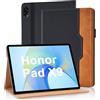 Vkooer Custodia per HONOR Pad X9 11.5 pollici 2023/HONOR Pad X8 Pro 11.5 pollici 2023, PU Leather Business Folio Flip Cover Multi-Angle Visualizzazione Smart Stand Cover con tasca, cinturino da polso