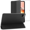 ebestStar - Cover per Xiaomi Pad 6, Pad 6 Pro, Custodia Silicone Protezione Flip Magnetica, Slim Case Sottile, Nero + Vetro Temperato