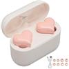 ciciglow Auricolari Wireless a Forma di Cuore, Cuffie Bluetooth 5.3 Eleganti con Suono Stereo HIFI, Impermeabili IPX5, Custodia di Ricarica Wireless per Ragazze Donne - Auricolari Carini e