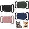 DMNQ 4 Pezzi Impermeabile Localizzatore Animali,custodia in silicone per GPS Tracking Finder compatibile con smart tag 2 samsung per accessori per Collare per cani(Nero/Blu/Verde/Rosa)