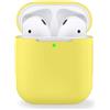 MyGadget Cover in Silicone Morbido Custodia Compatibile con Apple AirPods 1 e 2 Generazione - Case per Cuffie Auricolari - Skin in Gomma - Giallo Limone