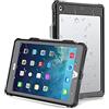 ShellBox custodia robusta per iPad 10.2 2021/2020/2019 (9a, 8a, 7a generazione) con pellicola protettiva e supporto girevole per mano/tracolla