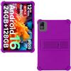 AKNICI Custodia Silicone per DOOGEE U12 Tablet 12 Pollici, Protettiva Cover con Supporto Integrato per DOOGEE T36/ TECLAST T60AI/ Blackview Mega2 Tablet 12 Pollici, Viola
