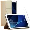ebestStar - Cover Compatibile con Samsung Galaxy Tab A6 A 10.1 (2018, 2016) T580 T585 Custodia Slim Smart Case Funzione Supporto, Dorato +Vetro Temperato [Apparecchio: 254.2x155.3x8.2mm 10.1]