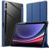JETech Custodia per Samsung Galaxy Tab S10 Plus/S9 Plus 12,4, Navy | Cover Retro Trasparente, S Pen Holder, Protezione Antiurto Sottile, Supporto Tri-Pieghevole