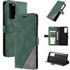 QiongniAN Cover per Oppo A54S,Custodia per Oppo A16,Custodia in Pelle Custodia per Oppo A54S CPH2273 / A16 CPH2269 CPH2275 / A16S CPH2271 Custodia Cover Case Green