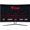 Itek Monitor GGC - 32 Curvo, 2560x1440 QHD, Pannello VA da 240Hz, Risposta 1ms, Collegamenti 2xHDMI e 2xDP, HDR 400, Adapt Sync