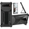 Kinetijy Custodia per ZTE Nubia Air Z2468N Cover Custodia Case Ibrida [con Protezione dello Schermo in Vetro temperato] [Supporto Magnetico Pieghevole] Nero