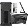 Aroepurt Custodia per TCL 10 Se 10se Cover Custodia Case Ibrida [con Protezione dello Schermo in Vetro temperato] [Supporto Magnetico Pieghevole] [Resistente alle Impronte digitali Smerigliato] Nero