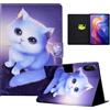 LSPCASA Custodia per Xiaomi Redmi Pad 2 Custodia 11 Pollici 2025 Premium PU Pelle Compatible per Redmi Pad 2 Tablet Case Flip Cover con scomparti per carte di credito e funzione leggio Dolce Gatto