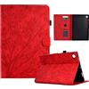 Bxithnr Custodia per Huawei MediaPad M5 /M5 Pro 10.8'' 2018, [Slim Shell] Sottile Leggero Cover Guscio Protettivo in Pelle PU con Auto Sonno/Sveglia Funzione e Slot per Scheda - Rosso
