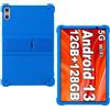 AKNICI Custodia Silicone per YESTEL T13 Tablet 10 Pollici/SEBBE S22 Tablet 10 Pollici, Protettiva Cover con Supporto Integrato per YESTEL T13 / SEBBE S22, Blu