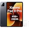 XIAOMI Pad 8 Pro 8GB/256GB, Tablet 11,2 3.2K, Snapdragon 8 Elite, Cristallo Opaco, WiFi 7+Bluetooth 6.0, Batteria 9200 mAh, Grigio, Caricabatterie da 67W Incluso