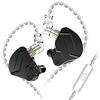 KZ ZSN Pro X - Auricolari in-ear in metallo, tecnologia ibrida 1BA+1DD, bassi HiFi, per sport, con cancellazione del rumore, colore nero con microfono