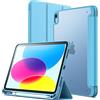 JETech Custodia Opaca per iPad (A16) 11ª/10ª Gen, Blu | Per 2025/2022 Modello, Cover Retro Traslucido Satinato, Porta Pencil, Anti-Impronte, Design Supporto Sottile