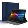 TECHGEAR Smart Case per Samsung Galaxy Tab A11 Plus / A11+ & Tab A9 Plus / A9+ 11 (SM-X230 / X236 / X210 / X215 / X215), in pelle PU con supporto per pennino, accensione e spegnimento automatico, blu