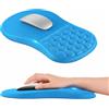 ELLENNE Tappetino Mouse XXL in Memory Ergonomico Poggiapolsi, Azzurro | Mousepad Extra Large in Memory Foam Morbida con Poggiapolso Ergonomico, Massaggiante e Antiscivolo per Gaming e Ufficio