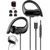 AIAUXAIn Ear Cuffie USB C Sport, Gancio Auricolare, Mic, Controllo Volume | Auricolari con Filo per Samsung S25 S24 S23 A56 A16, Cuffie con Filo per iPhone 18 Pro Max 17 16 15, Pixel 11 10 9 per Realme