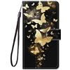 KimsCase Cover per Oppo A9 2020/A5 2020/A11X/A11 Pelle Silicone Portafoglio Magnetica con Disegni Motivo Custodia Resistente Libro Antiurto Divertente Flip Case Protettiva Bumper Case - La farfalla