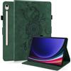 CXTCASE Custodia Cover per Samsung Galaxy Tab S10 FE 10.9 2025 / S9 FE 10.9 2023 / S9 11 2023 Tablet con Supporto,Folio Stand Protettiva Tablet Cover per Samsung Galaxy Tab S10 FE,Verde