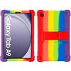 FKQLH Silicone Morbido Skin Custodia Protettiva per Bambini Supporto Cover per Samsung Galaxy Tab A9 8,7 Pollici 2023 (SM-X110/X115/X117), Colorato