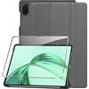 Rojeuinn Cover per Honor Pad X8a 11 2024 custodie +1 Pezzi Vetro Temperato,Gomma Protezione Protettivo,Ultra Sottile Antiurto Anti-Graffio TPU Flessibile Case -Grigio
