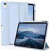 ZKTUYU Custodia per iPad Air 11 M4/M3/M2, iPad Air 5a/4a generazione 10,9 | Custodia protettiva morbida in TPU con portapenne, supporto a tre scomparti, supporta Touch ID, auto sleep/wake, blu cielo