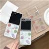 Generic Custodia per Samsung Galaxy Z Flip 5/6/7, glitterata, per ragazze e donne, graziosa cover protettiva trasparente con pianeta e stelle, in morbido silicone antiurto (trasparente, ZFlip6)
