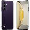 Longstong Custodia Adatta per Samsung Galaxy A55 5G (6.5), Cover in pelle metallica serie CODE - Viola scuro