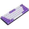 YMDK NPKC, set di tasti misti 61 87 108 ANSI in PBT, spessi, per interruttori MX e tastiera da gioco meccanica, colore: bianco e viola 61 Top print