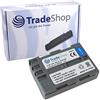 Trade-Shop Batteria agli ioni di litio, sostituisce Nikon EN-EL3 EN-EL3e EN-EL-3 EN-EL-3e ENEL-3 ENEL-3e per Nikon D80 D80s D90 D200 D200s D300 D700 D900 D-80 D-80s D-90 D-20 D-200 D-20 D-20 D-200 D-20 D-200