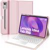 FOGARI Per Lenovo Idea Tab Pro 2025 12.7 Pollici Cover Tastiera | Custodia Tastiera Bluetooth Rimovibile con Touchpad per Ufficio/Studio/Scrittura, Keyboard Wireless Portatile, Rosa