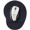 REY Tappetino per Mouse con poggiapolsi in Gel, Comodo, Computer ergonomico, Nero