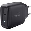 Trust Maxo Caricatore USB-C da 45W, 75% con Materiali Riciclati, Caricatore Rapido con Cavo USB-C da 2m, Adattatore di Alimentazione per iPhone, iPad, Samsung Galaxy, Smartphones, Tablets