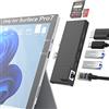 ROCKETEK Surface Pro 7 Hub, Rocketek 7-in-1 Microsoft Surface Pro 7 dock con HDMI 4K / 60Hz, Adattatore Ethernet 1000M, PD 60W Type-C Caricare, slot SD/TF, 2 porte USB 3.0 - solo per Surface Pro 7