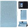 Generico DayQiQiPu Cover per Samsung Galaxy Tab A8 SM-X200/X205/X207 (10,5 Pollici) Leggera Custodia Motivo Glitterato Custodie con Supporto Caso Ribaltabile Portafoglio e Auto Sleep/Wake, Blu