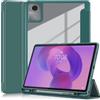 YRH - Custodia per Lenovo Idea Tab con supporto per penna 11 pollici 2025, [Auto Wake/Sleep] Cover posteriore trasparente per tablet Lenovo 11 [TB336ZU /TB336FU] (Verde scuro)