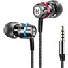 HIFI WALKER Auricolari Cablati Jack da 3,5 mm, Auricolari In-Ear con Driver Dinamico da 9,2 mm, Struttura in Alluminio, Riduzione del Rumore per MP3, Laptop e Tablet