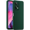HULLIN Custodia per Telefono in Silicone Colorato, Adatta per POCO X5 5G / Redmi Note 12 5G (6.67) - Verde scuro