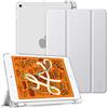 FINTIE Custodia per iPad Mini 5 (5a Generazione 2019) 7,9 Pollici | con Portapenne - Sottile Leggero Semi-Trasparente Back Cover Case Protettiva con Auto Svegliati/Sonno, Argentato