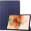 Kepuch Custer Cover per Samsung Galaxy Tab S8 Plus 5G SM-X800 SM-X806,S7 Fe/S7 Plus 12.4 T730 T735 T736 T970 T975 T976,PU-Pelle Case Custodia - Blu