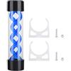 Zunate Serbatoio di Raffreddamento Ad Acqua, Serbatoio d'Acqua per PC Radiatore a Liquido CPU 200MM con G1/4 Thread T Serbatoio di Raffreddamento Cilindrico Virus per PC Desktop Accessorio(Blu)