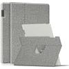 DINGGUAGUA Custodia Compatibile con Remarkable Paper Pro 11.8 Tableta 2024, 360° Girevole-Cover con Portapenne,Grigio