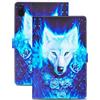 Rostsant Custodia Honor Pad X8a 11 Pollici Cover Libro Honor Pad X8a PU Stand Funzione Slot per Carte Libro Cover Tablet Protettiva per Honor Pad X8a 11 Pollici Lupo Bianco